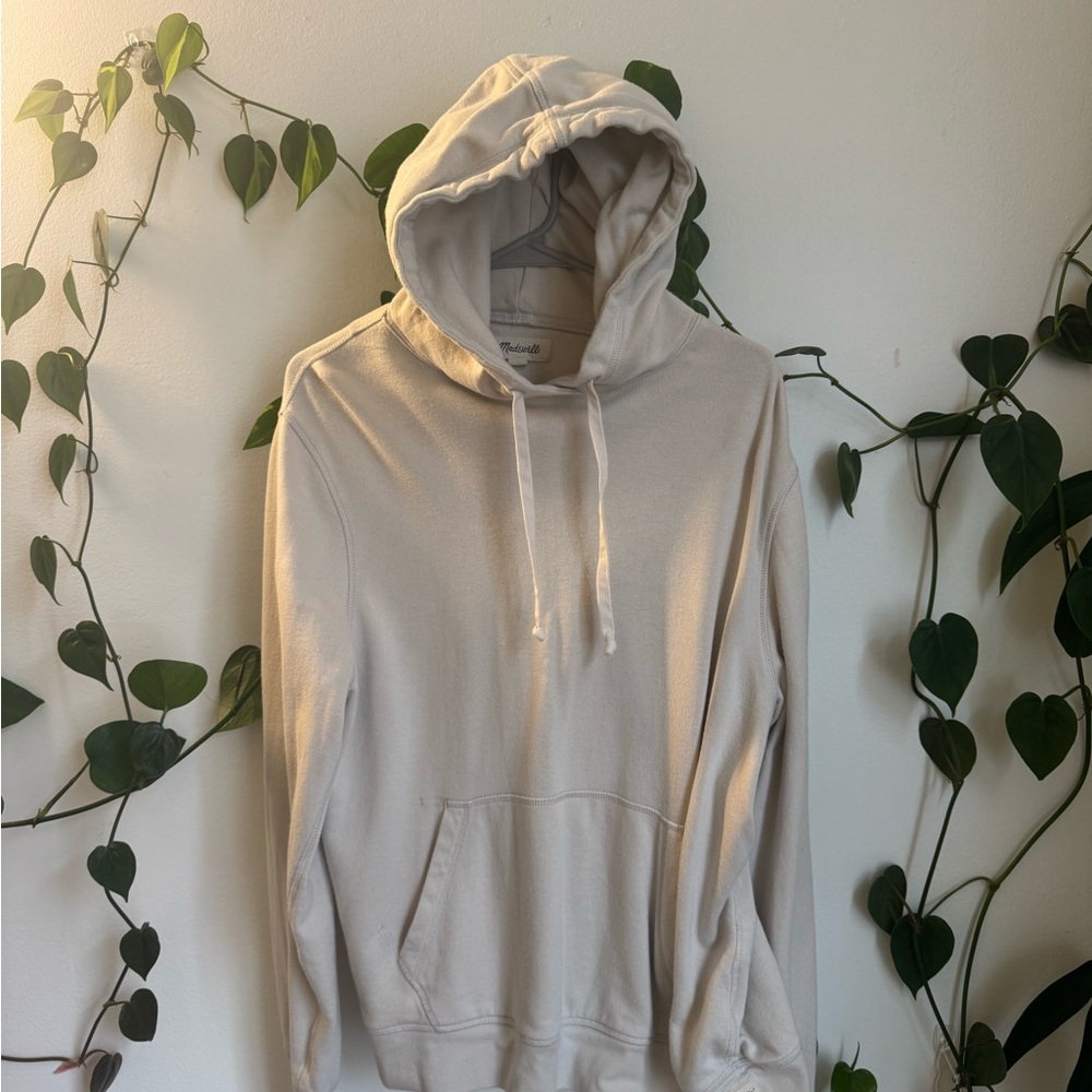 Madewell Softloop Terry Hoodie, Tan, Medium